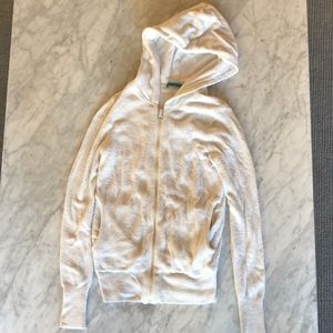 Alice and Olivia terry cloth zip up hoodie
